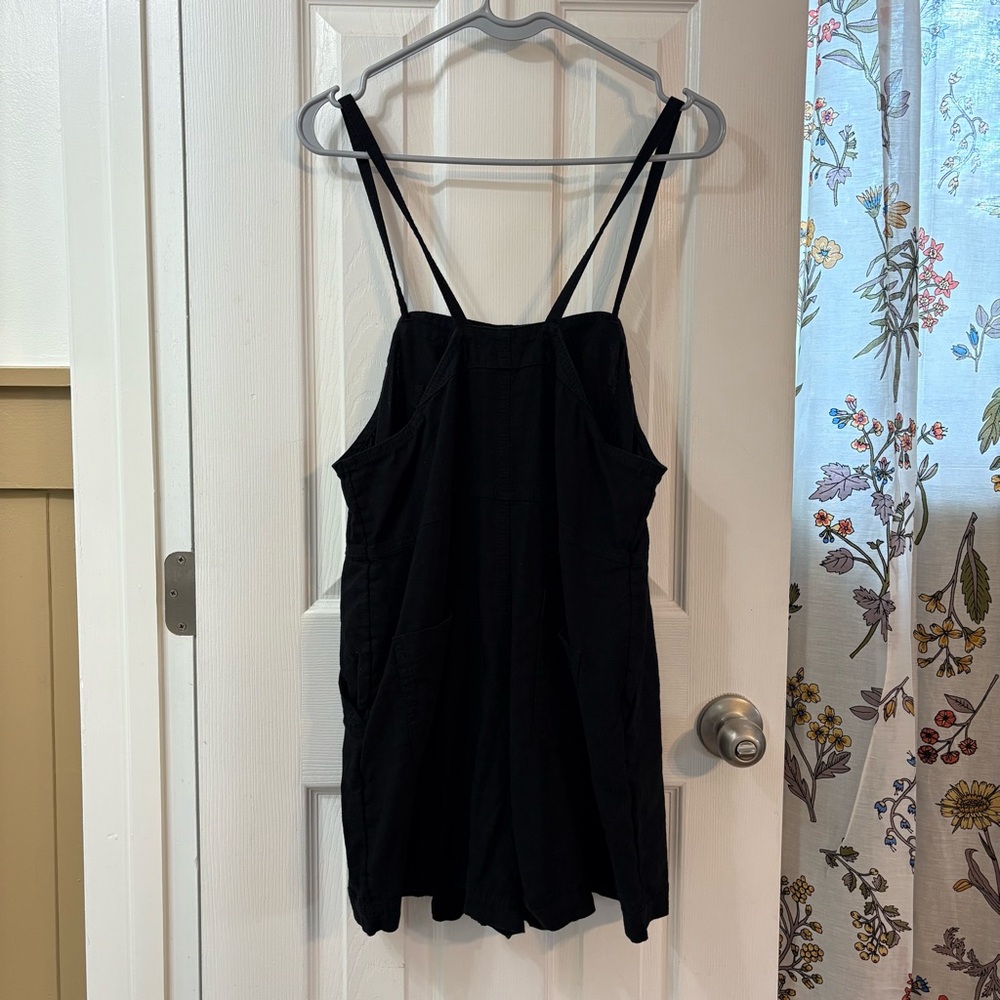 Old Navy Black Linen Romper Jumpsuit - Picture 3 of 8